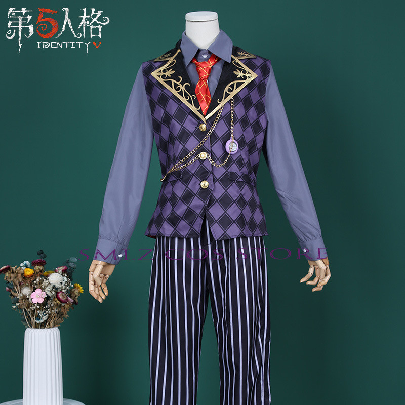 Game Embalmer Cosplay Game Identity V Aesop Carl Cosplay Costume Man Carl Uniform Suit Wig For Play