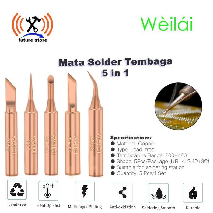 Weilai Mata Solder Tembaga 5 IN1 900M - Mata Solder Station-Solder Tip