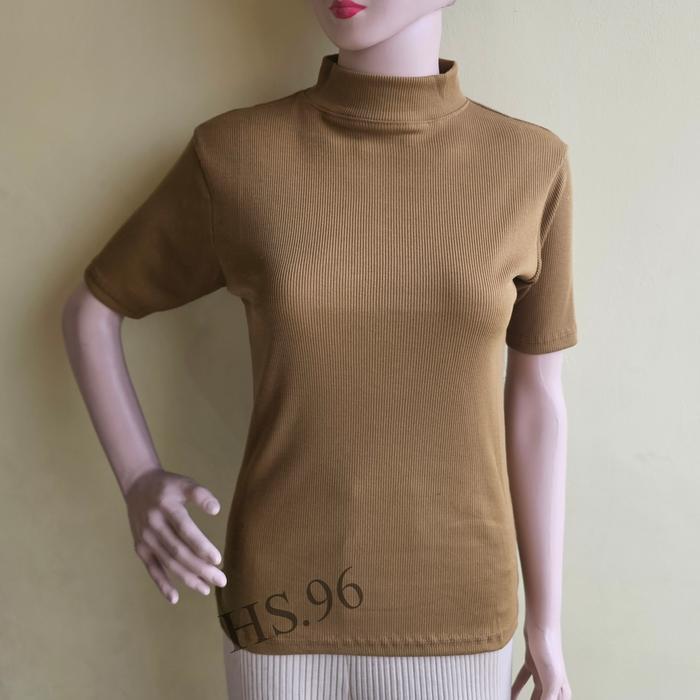 Premium Turtleneck Lengan Pendek / Turtleneck Pendek Wanita Original