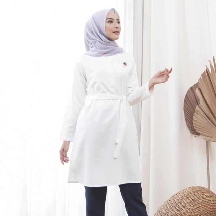 El-Zatta Attire - Atasan Tunik Basic White