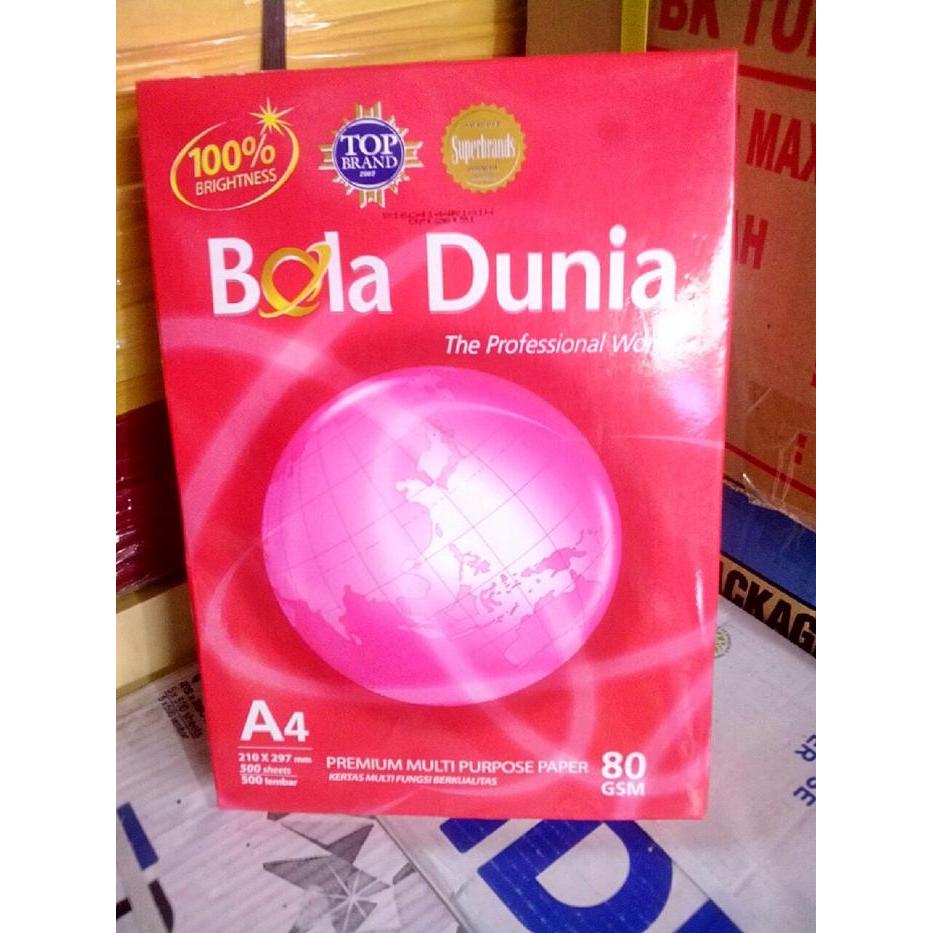 KERTAS BOLA DUNIA A4 80 GRAM