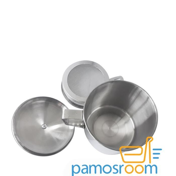Pamosroom Oil Pot Stainless Steel 1100 Ml Wadah Minyak Goreng Bekas