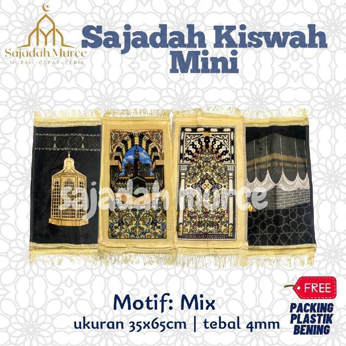 SALE Sajadah Kiswah Mini Cream dan Hitam Arbain Ukuran Mini 35x60cm Sajadah Muka Sajadah Kepala
