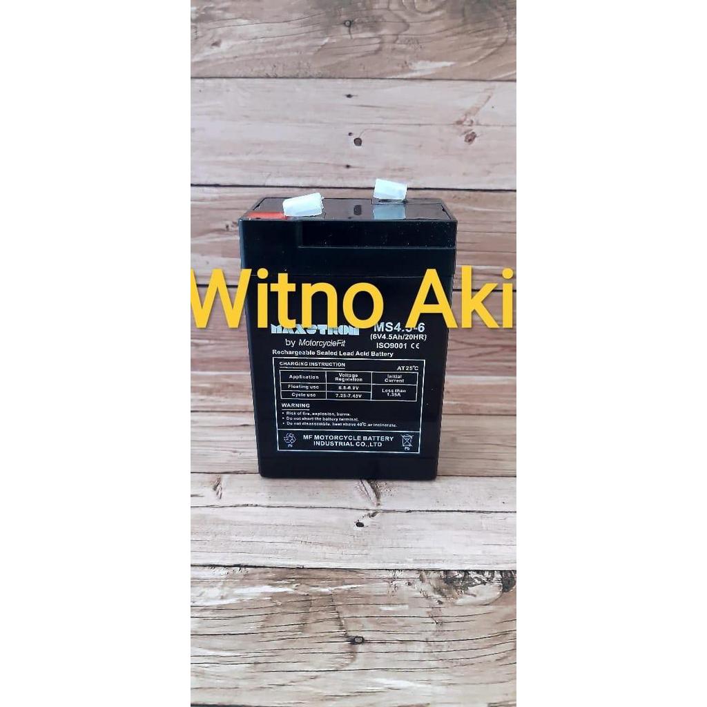 AKI ACCU BATERAI KERING VRLA MF 6V4.5AH 6V 4AH MAINAN