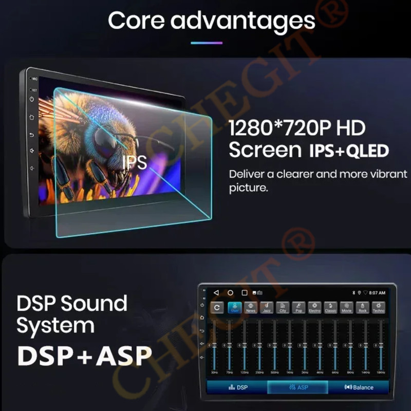 Android 13 Car Radio 7/9/10 inch 2 Din Car Audio Android auto Carplay GPS Automotive Multimedia