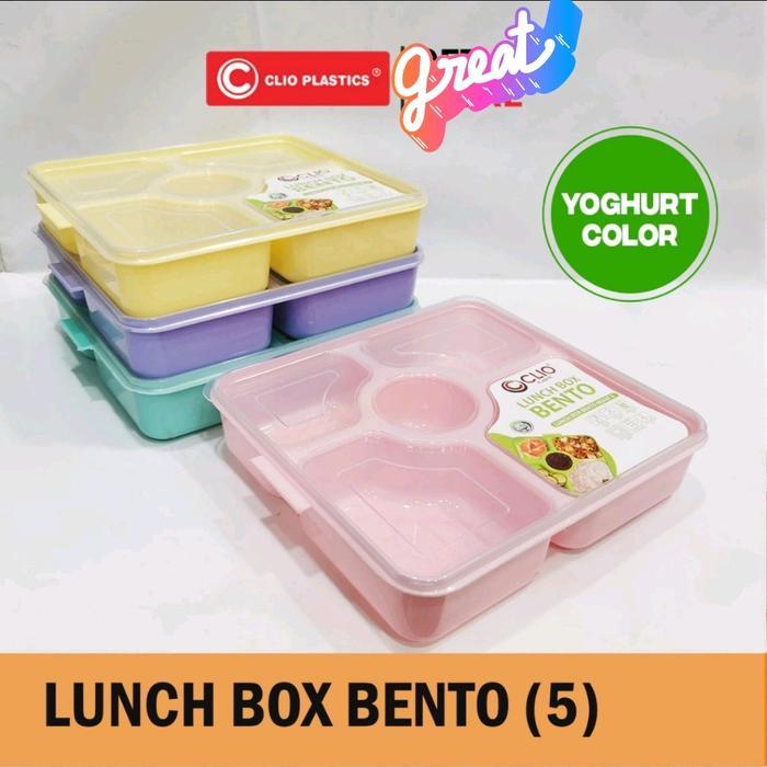 LUNCH BOX PLASTIK 5 SEKAT BENTO 5 SEKAT KOTAK TEMPAT MAKAN 5 SEKAT MURAH DAN BERKWALITAS Kitchenware
