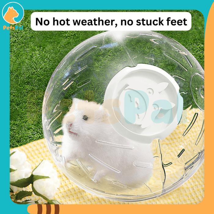 Bola Lari Roda Lari Hamster Transparan Lampu Menyala Hamster Toy Running Ball Light
