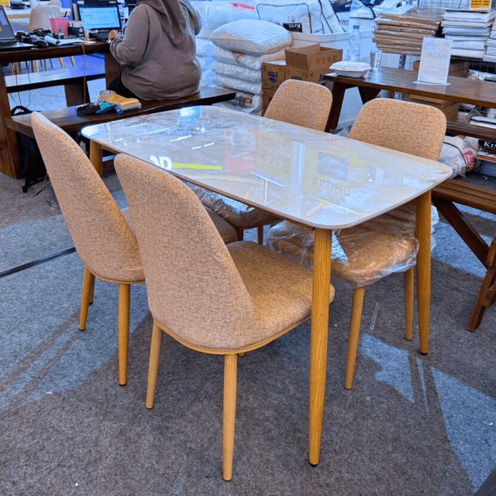 Meja makan/Set meja makan marmer 4kursi