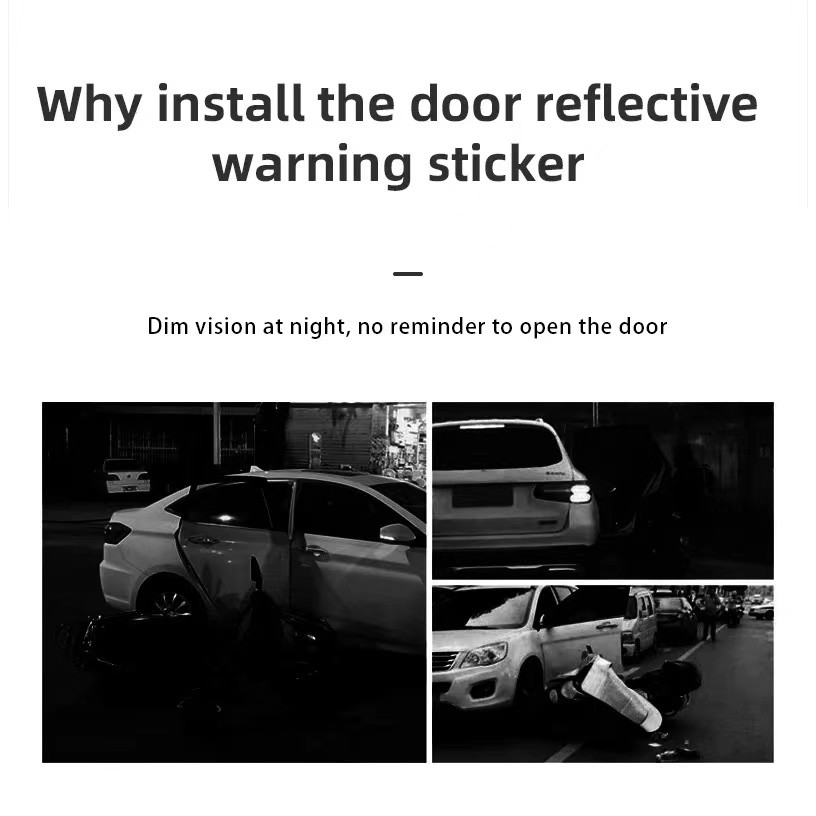 4Pcs Car Door Sticker Safety Warning Reflective Mark For Audi Sline A3 A4 B5 B6 A3 8P 8V 8L A5 A6 C6