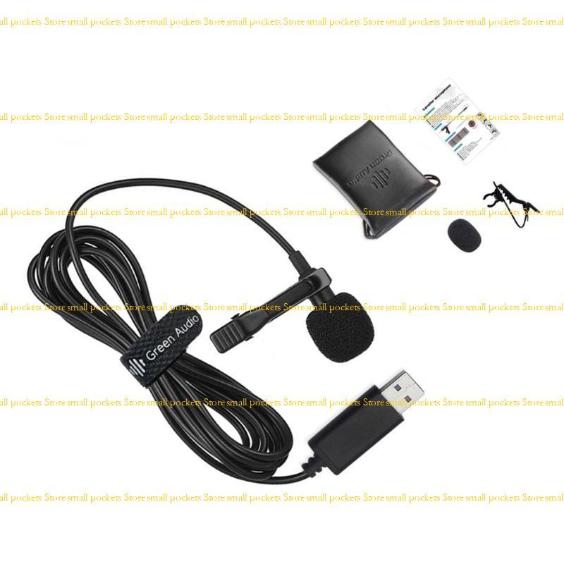 R1WD 1 Set Plug and Play USB Clip On Mic for Computer, Portable Recording and Podcasting Microphone