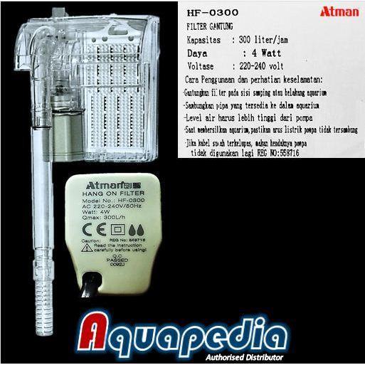 ATMAN HF0300 FILTER GANTUNG AQUASCAPE/AQUARIUM HANG-ON FILTER HF-0300