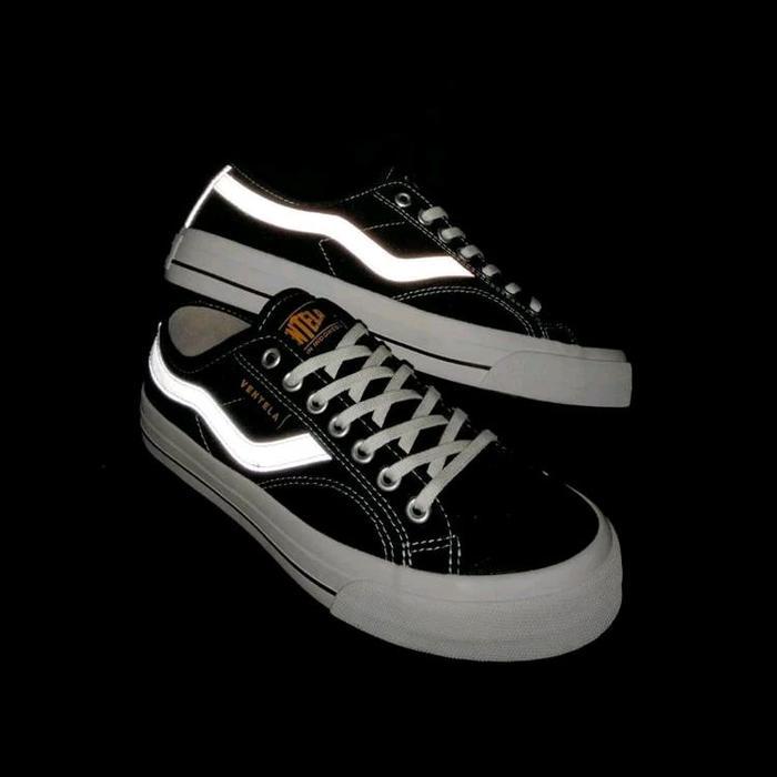 Fladeo Footwear - Sepatu Public Low Black Natural Untuk Pria Dan Wanita Hitam Putih Sneakers Casual