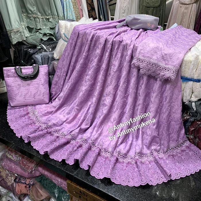 Mukena sutra kerancang premium/ mukena sutra Paris premium/ mukena katun Paris premium/ mukena