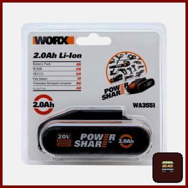 Worx Baterai Mesin Worx Cordless 20V 2Ah