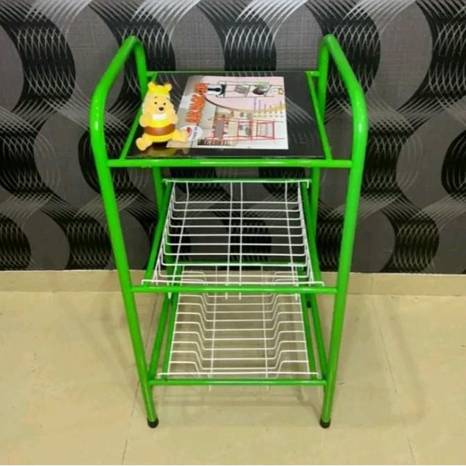 RAK MAGICOM /RAK GALON SUSUN 3/RAK DISPENSER SUSUN 3 Besi Gelas