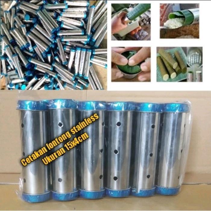 Cetakan Lontong Stainless Steel Isi 1 Lusin Cetakan Buras Bulat