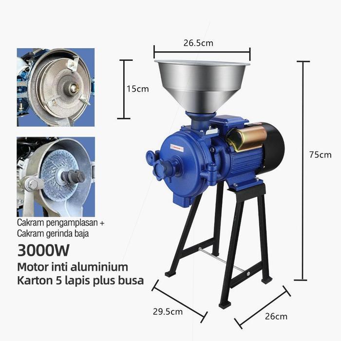 TERBARU DEKES Penghancur Biji Kedelai Tepung Jagung Mesin Penggiling / Grain Grinder/Penggiling Mult