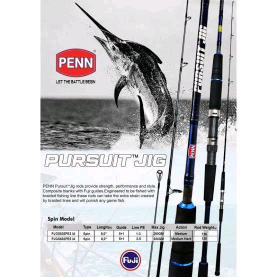 JORAN PENN PURSUIT JIG 602/180CM (PE 3/PE 5) - JORAN JIGGING FULL FUJI