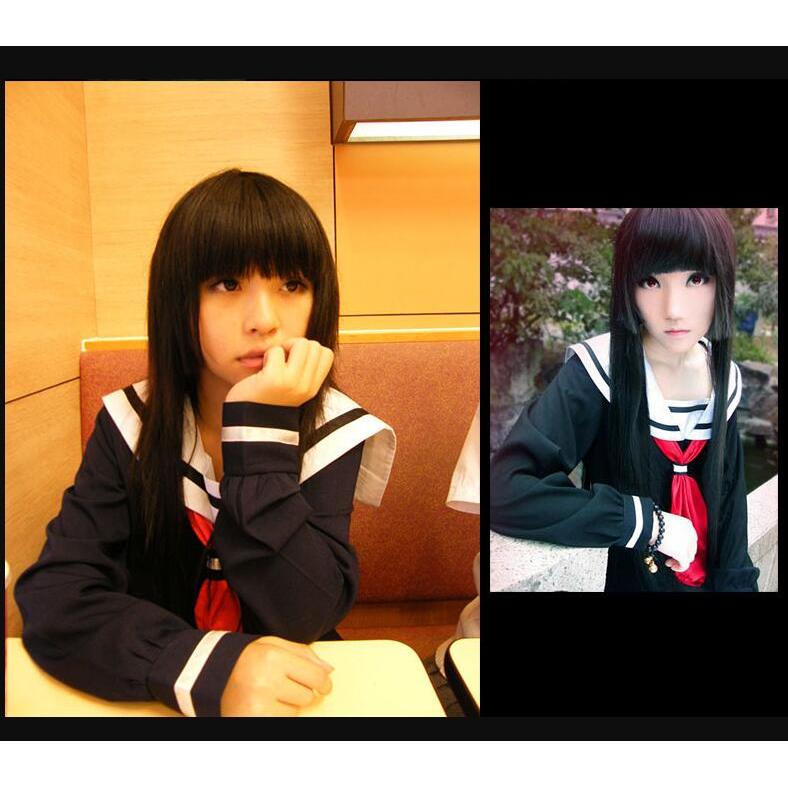 Japanese Anime Jigoku Shojo Cosplay Costume Hell Girl Enma Ai Cosplay Costume Student School Uniform