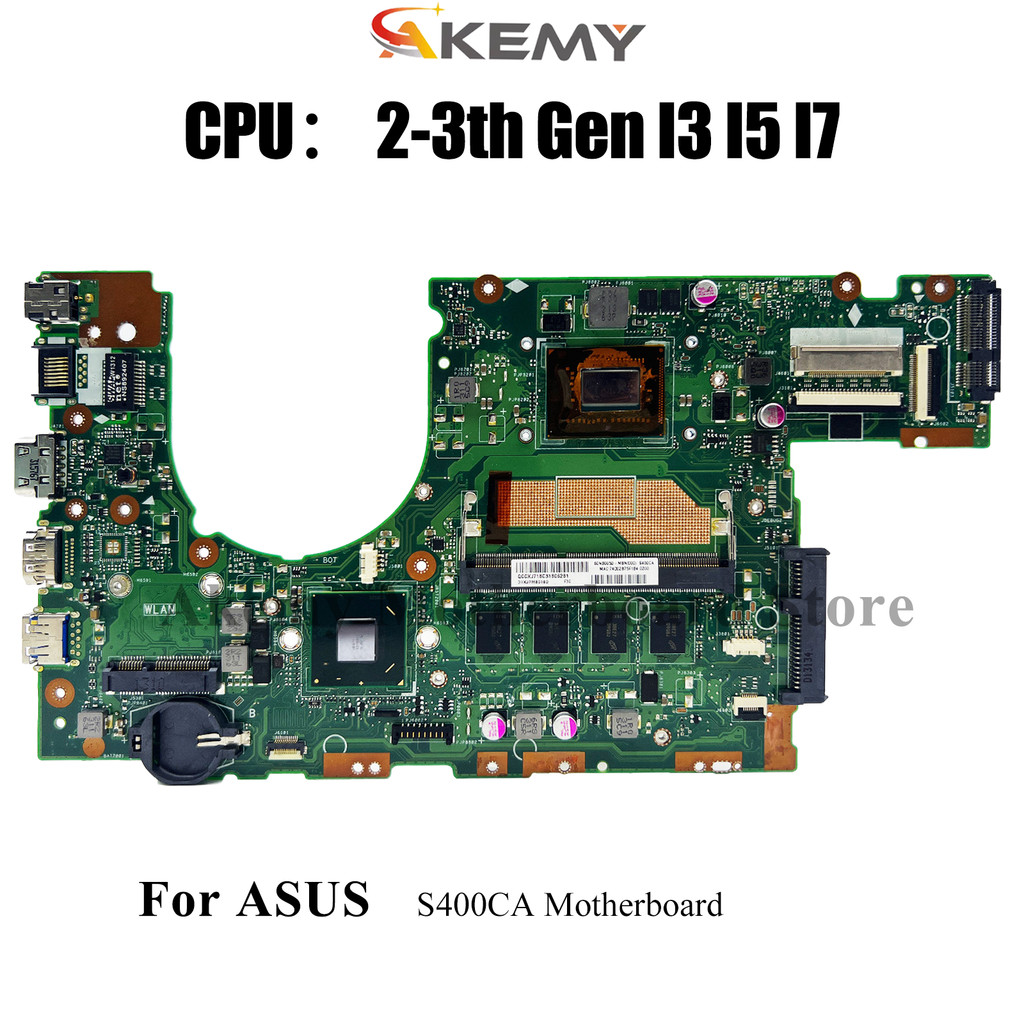 S400CA Laptop Motherboard For ASUS VivoBook S400C S400CA Notebook Mainboard With I3 I5 I7 CPU 100%