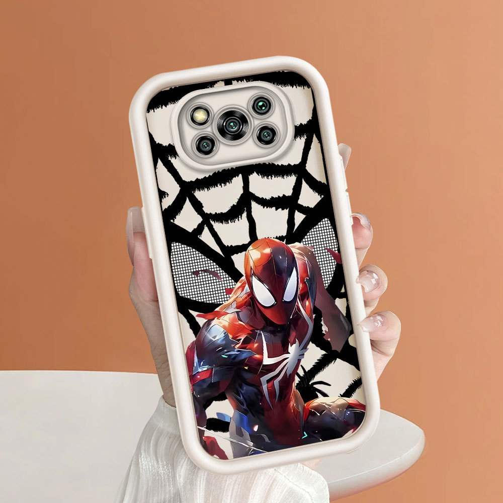 Casing Hp Untuk For Xiaomi Poco X3 NFC Pro Phone Case Softcase Kesing Sofcase Silikon Fashion Spider