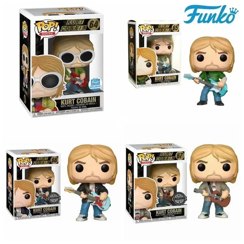 Rock-Bottom Price Funko Pop Star Singer Kurt Cobain 64# 65# 66# 67# Vinyl Figures Collection El Toy
