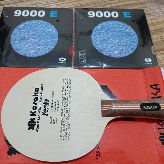 PAKET BET TENIS MEJA KOSAKA HANDLE MODEL SARDIUS PLUS YINHE ORIGINAL