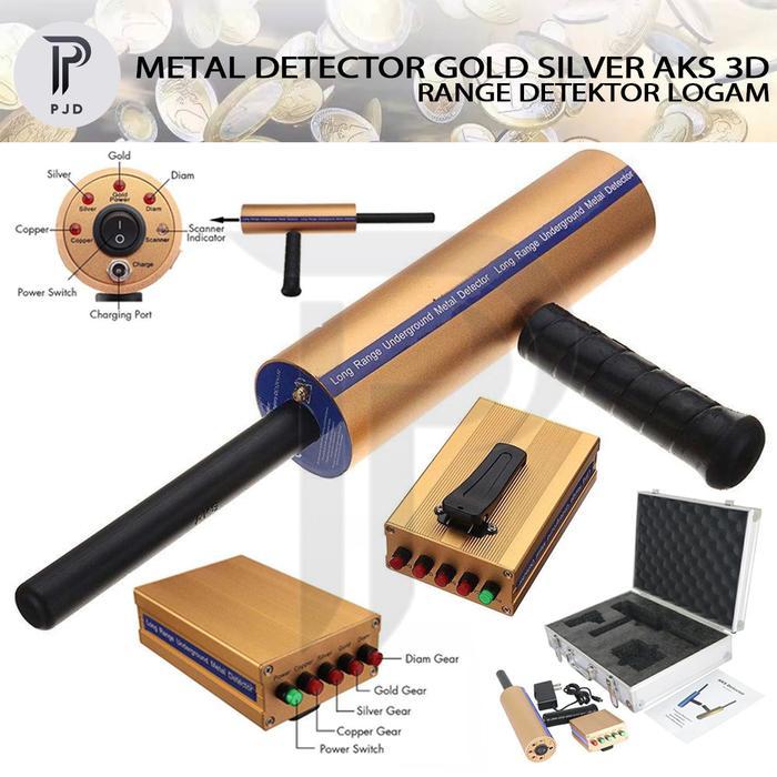 Metal Detector Emas Diamond Silver Gold AKS 3D Range Detektor Logam