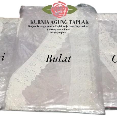"New" Taplak Meja Makan Plastik Bening Oval Persegi Dan Bulat/ Taplak Meja Makan Plastik Bening 4