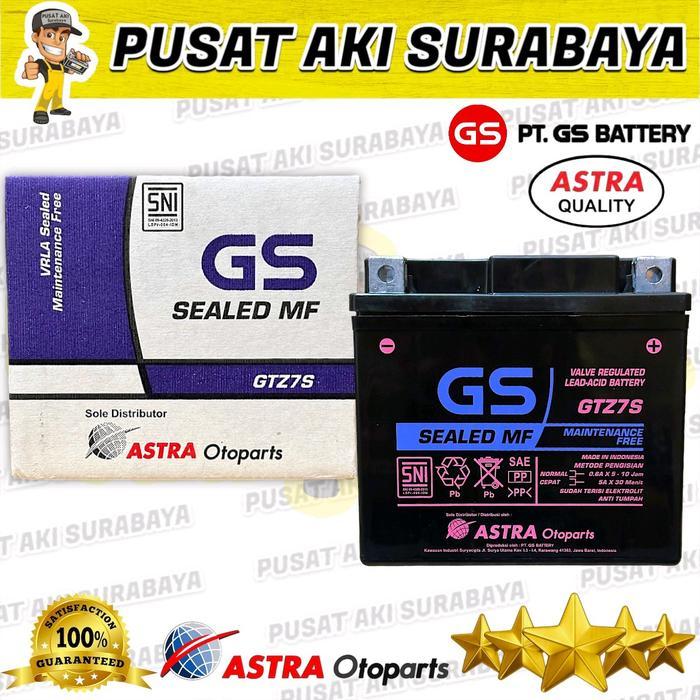 Accu Kering Original Gs Astra Gtz7S Honda Vario 125 150 Tahun 2013 2014 2015 2016 2017 Aki Motor 12V