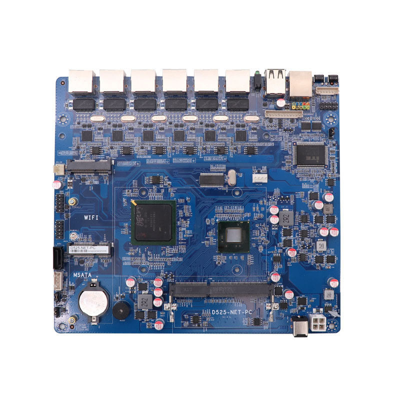 BARU Intel NH82801HBM chip Intel Atom D525 FCBGA 559 Multi network port Motherboard with Intel 1225 