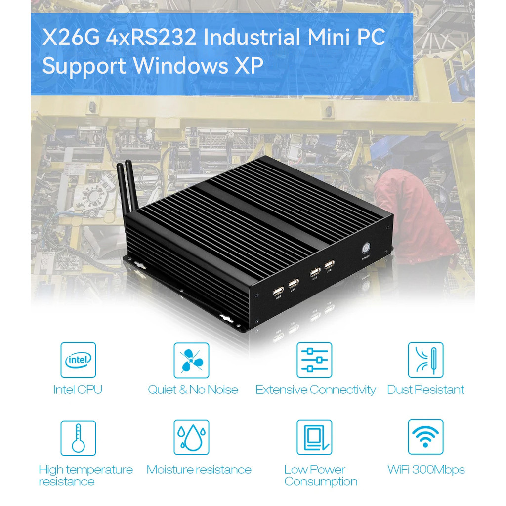 Inter Core i5-3317U Mini PC Borebone Kit DDR3 RAM SSD Support WindowsXP WiFi with 8xUSB2.0 4xRS232