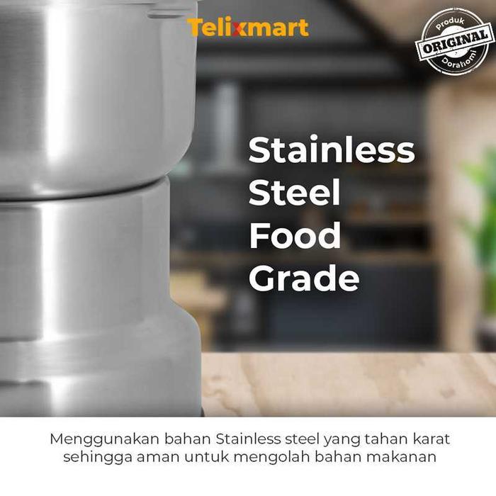 Grinder Mini Dorahomi Mesin Penggiling Kopi Blender Bumbu Kering Stainless Listrik
