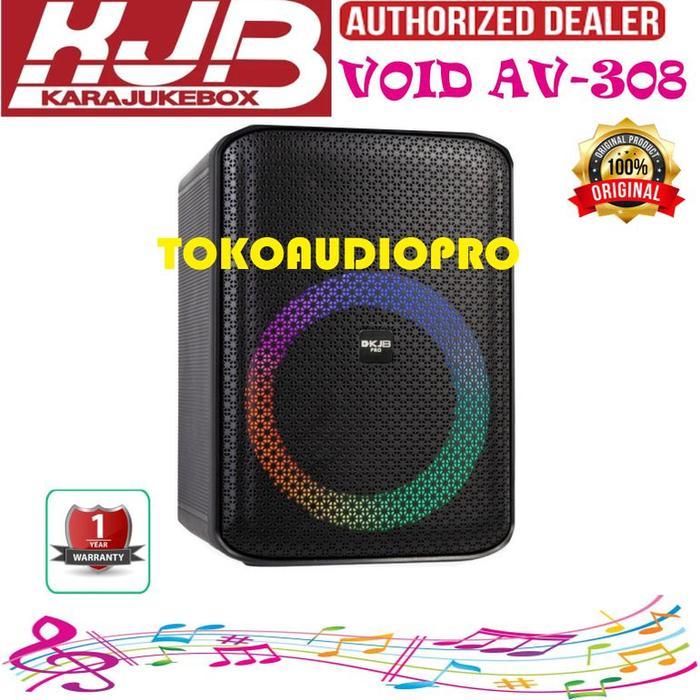 Speaker Kjb Party Box Active Speaker Portable Voiz Av308 Hitam/Biru/Orange/Putih Av-308 Co