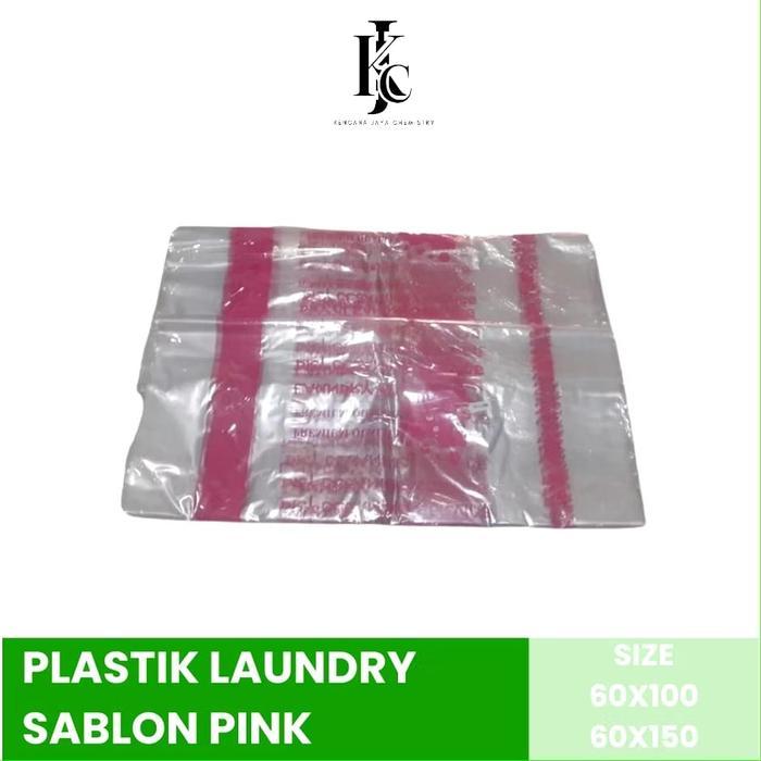 New Plastik Laundry satuan Sablon Pink / Plastik sablon Print Laundry Pink