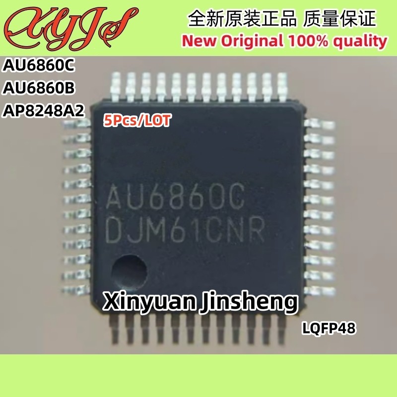 5Pcs Au6860C Au6860B Au6860 Ap8248A2 Ap8248 Lqfp48 Audio Deing Chip Digital Audio Player Mcu New