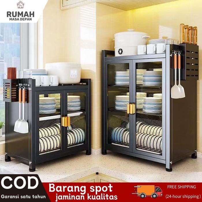 TERLARIS Rumah Masa Depan Rak Piring Tertutup Rak Cuci Piring Stainless Pengering Piring Stenlis