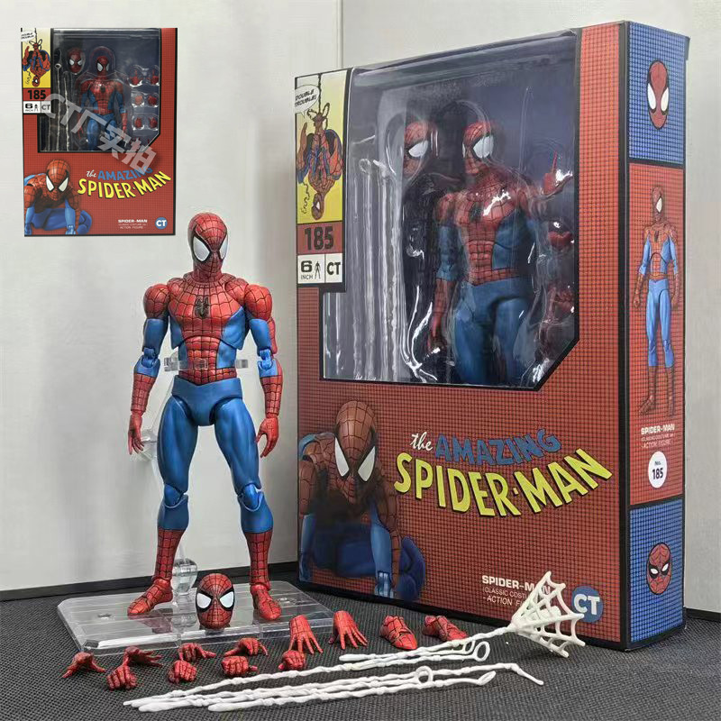 Ct Toys Spiderman Mafex 185/075 Classic Costume Anime Figure Ver Miles Morales 2099 Spider-man