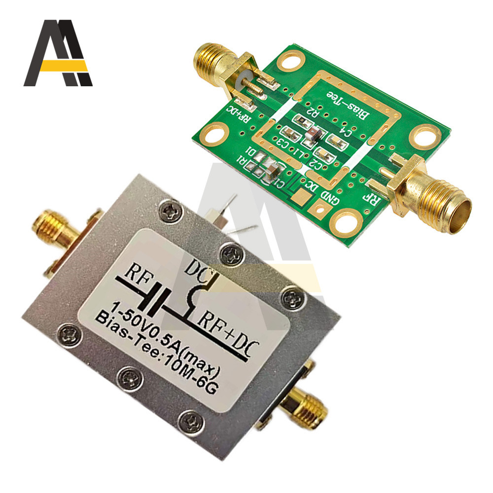 10MHZ-6GHZ BIAS TEE FREQUENCY FOR HAM RADIO RTL SDR LNA LOW NOISE AMPLIFIER DC 1-50V WITH CASE