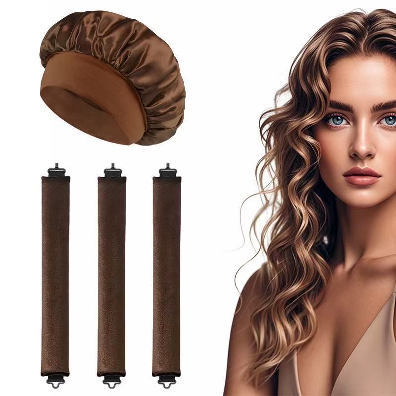 4Pcs Heatless Curling Iron Headband, Soft Curling Iron, Heatless Curling Iron, Flexible Sleeping