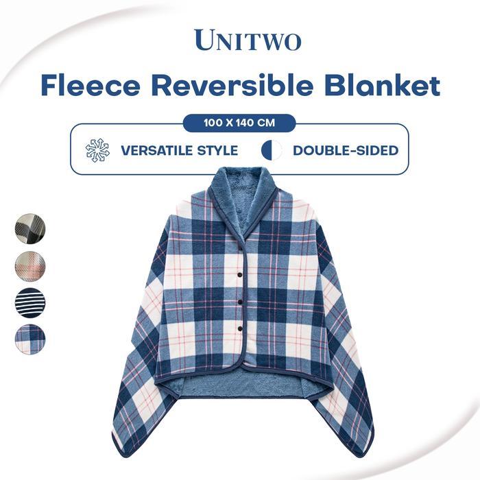 "New" UNITWO ID jamut [SPECIAL BLANKET JAKET] Jaket Outer Selimut Flace Reversible Blanket