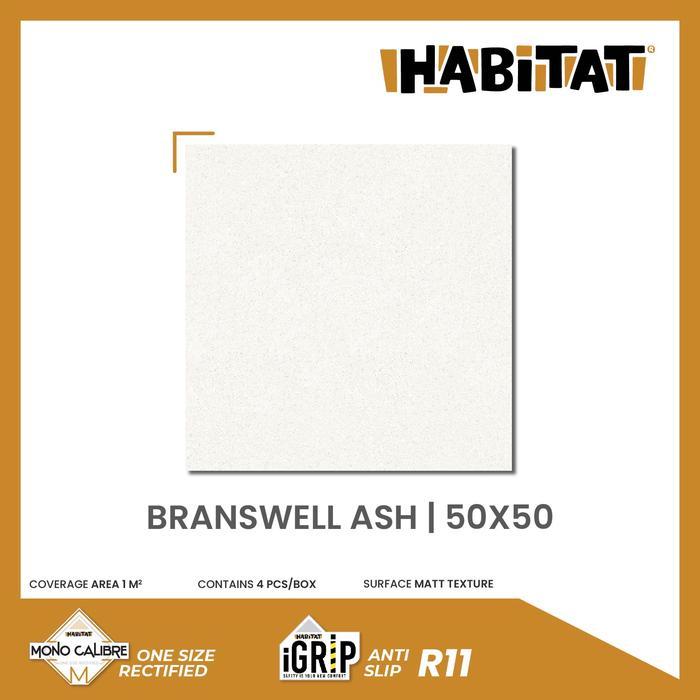 . Habitat Branswell Ash 50x50 Keramik Lantai Kamar Mandi