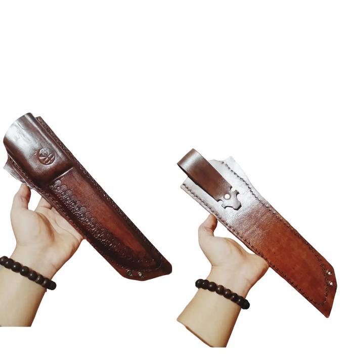 SARUNG PISAU KULIT SAPI ASLI IMPOR MODEL BILAH LURUS MURAH Kitchenware