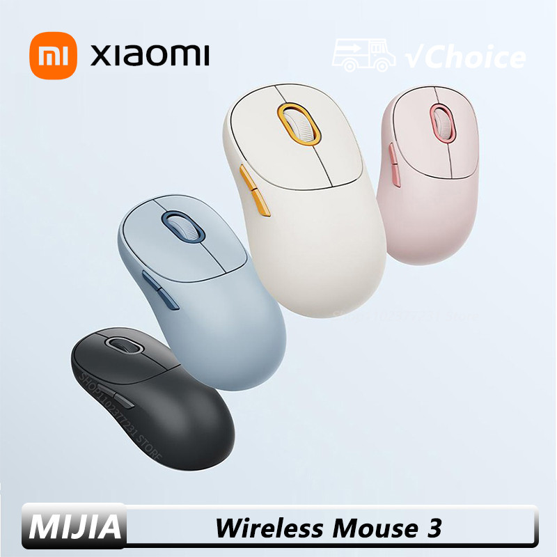 Xiaomi Wireless Mouse 3 Colorful Bluetooth Dual Mode 2.4GHz Office Silent Ergonomic Optical Laptop