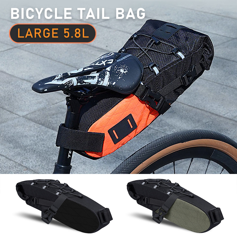 Tail Bag Large Capa Tail Bag 5.8L Portable Commuting Multi-Functional Bag Tool Cycling Bag