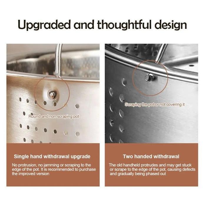 304 Tatakan Kukusan Nasi Stainless Steel Tebal Keranjang Kukus Stainless Steel Keranjang Tatakan