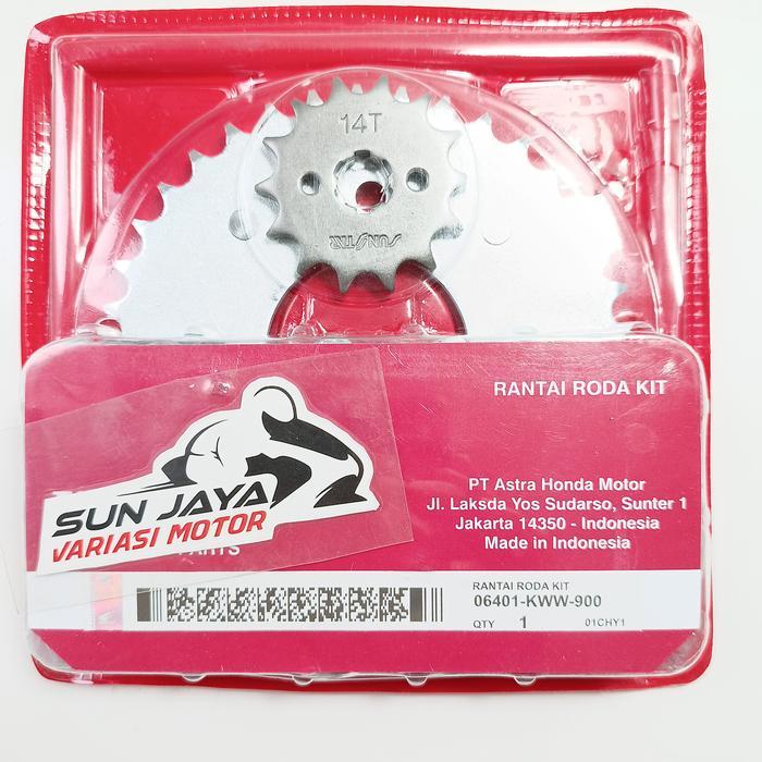 Gear Set Komplit + Rantai Revo Absulote - Blade Lama - Honda Blade New - Revo Fit / 110 Motor