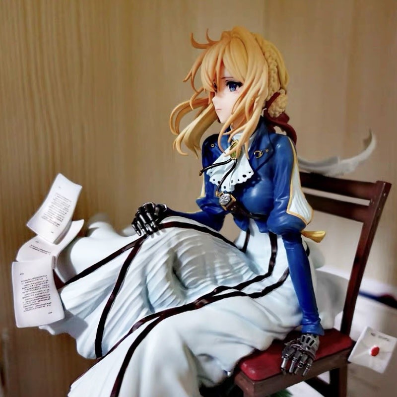 Violet Evergarden Anime Girl Action Figure Model Desktop Decoration Gift Prism Violet Eternal Garden