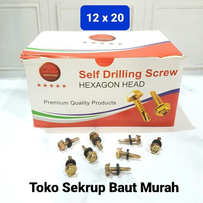 Baut Drilling / Roofing Screw / Driling Sds/Sekrup Baja Ringan 12x20