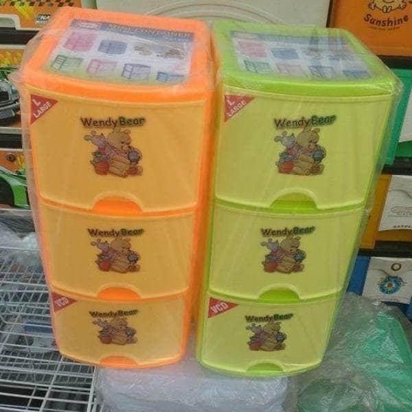 TERMURAH Laci Container CD DVD Susun 3 Shinpo 345 L3 / 344 L3 Plastik Rak Serbaguna Tempat Sendok